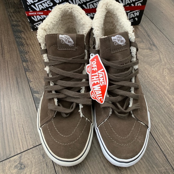 Vans Other - NEW Vans Men's Shoes Sk8 Hi FLEECE BROWN